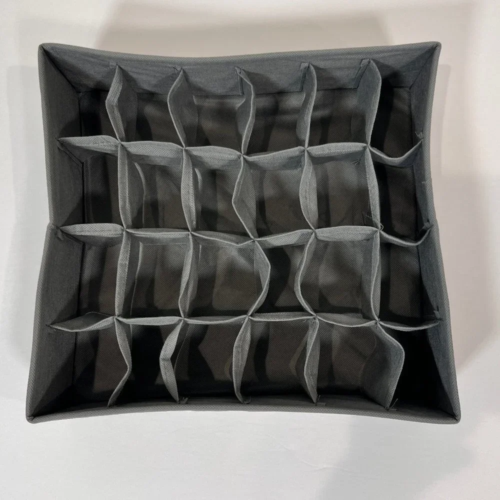 Sorbus Gray Collapsible Sock Organizer (20 socks)